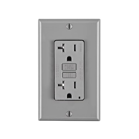 Leviton Leviton 20 amps 125 V Standard/Duplex Gray GFCI Outlet 5-20R 1 pk GFTR2-0GY